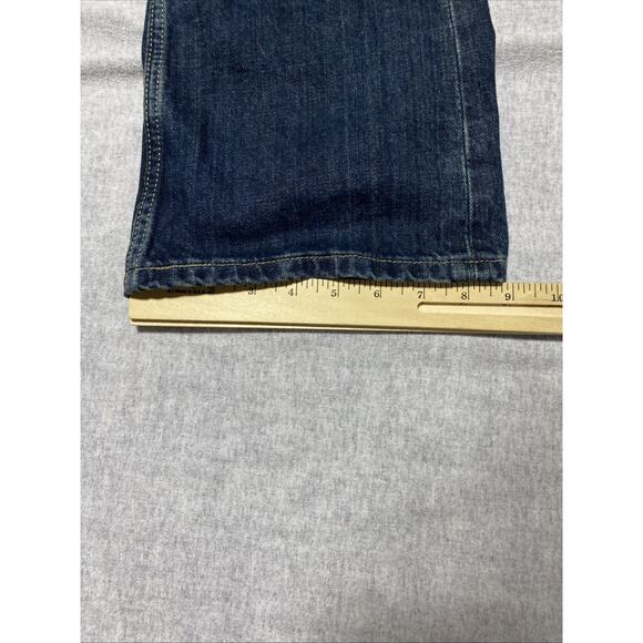 Levis 527 Jeans Mens Tag 34x30 Actual 34x31.5 Blue Bootcut Slim Western Dark - Picture 13 of 13